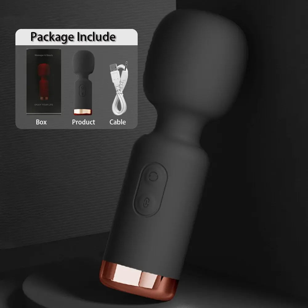 Mini AV Vibrator Magic Wand สำหรับผู้หญิงที่มีประสิทธิภาพ Clitoris Stimulator USB ชาร์จได้แบบพกพา Massager หญิงผู้ใหญ่สินค้าเซ็กซ์ทอย - buysextoyth