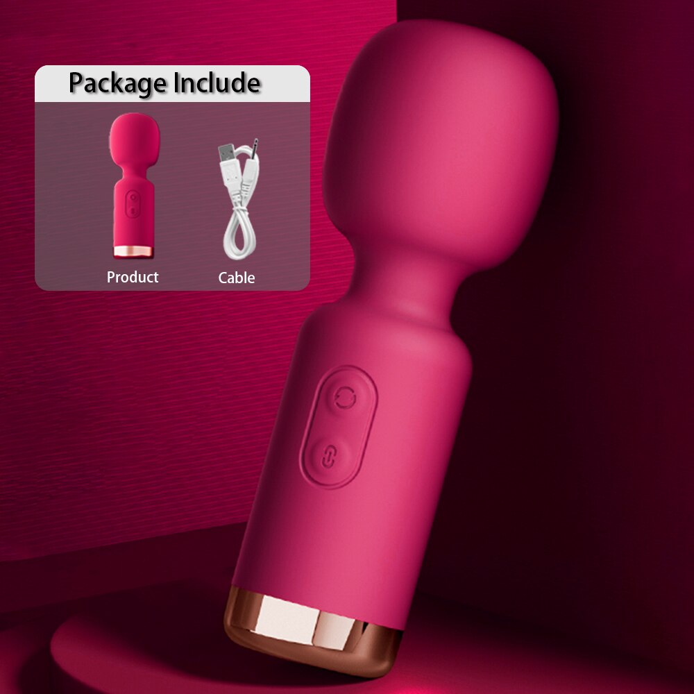 Mini AV Vibrator Magic Wand สำหรับผู้หญิงที่มีประสิทธิภาพ Clitoris Stimulator USB ชาร์จได้แบบพกพา Massager หญิงผู้ใหญ่สินค้าเซ็กซ์ทอย - buysextoyth