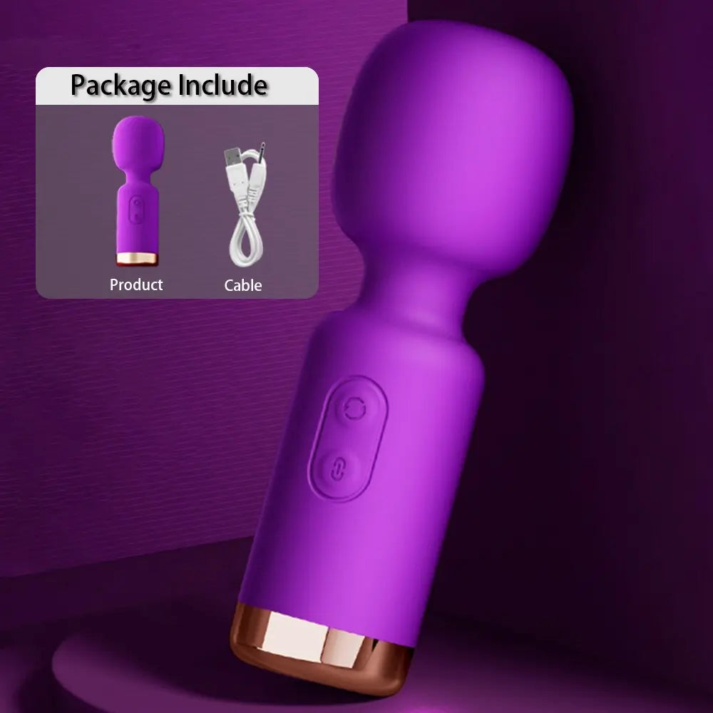 Mini AV Vibrator Magic Wand สำหรับผู้หญิงที่มีประสิทธิภาพ Clitoris Stimulator USB ชาร์จได้แบบพกพา Massager หญิงผู้ใหญ่สินค้าเซ็กซ์ทอย - buysextoyth