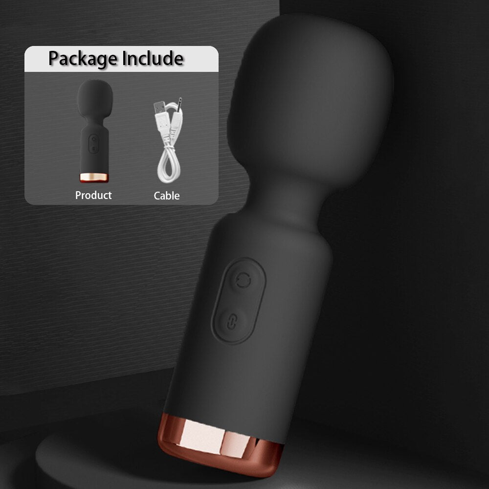 Mini AV Vibrator Magic Wand สำหรับผู้หญิงที่มีประสิทธิภาพ Clitoris Stimulator USB ชาร์จได้แบบพกพา Massager หญิงผู้ใหญ่สินค้าเซ็กซ์ทอย - buysextoyth