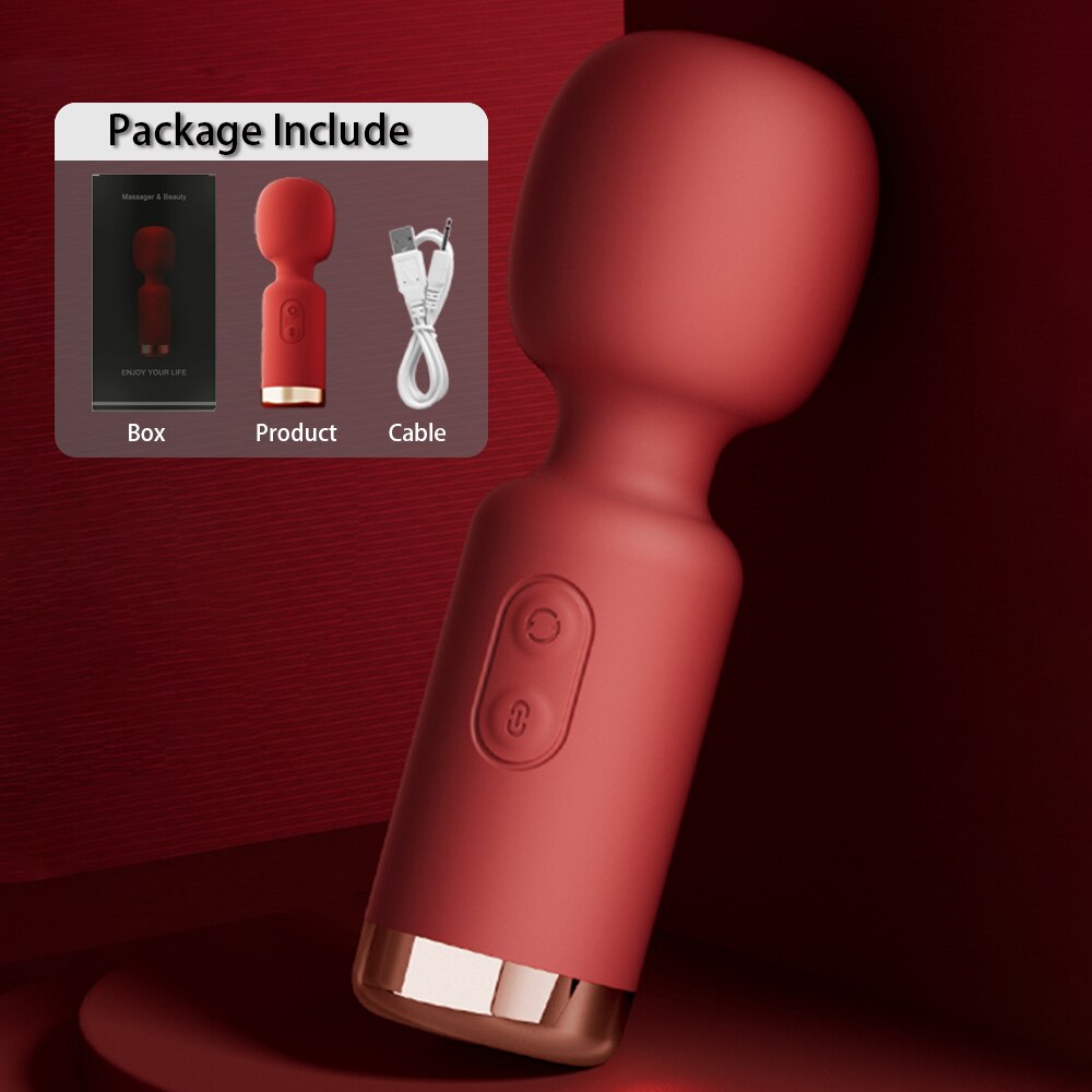Mini AV Vibrator Magic Wand สำหรับผู้หญิงที่มีประสิทธิภาพ Clitoris Stimulator USB ชาร์จได้แบบพกพา Massager หญิงผู้ใหญ่สินค้าเซ็กซ์ทอย - buysextoyth