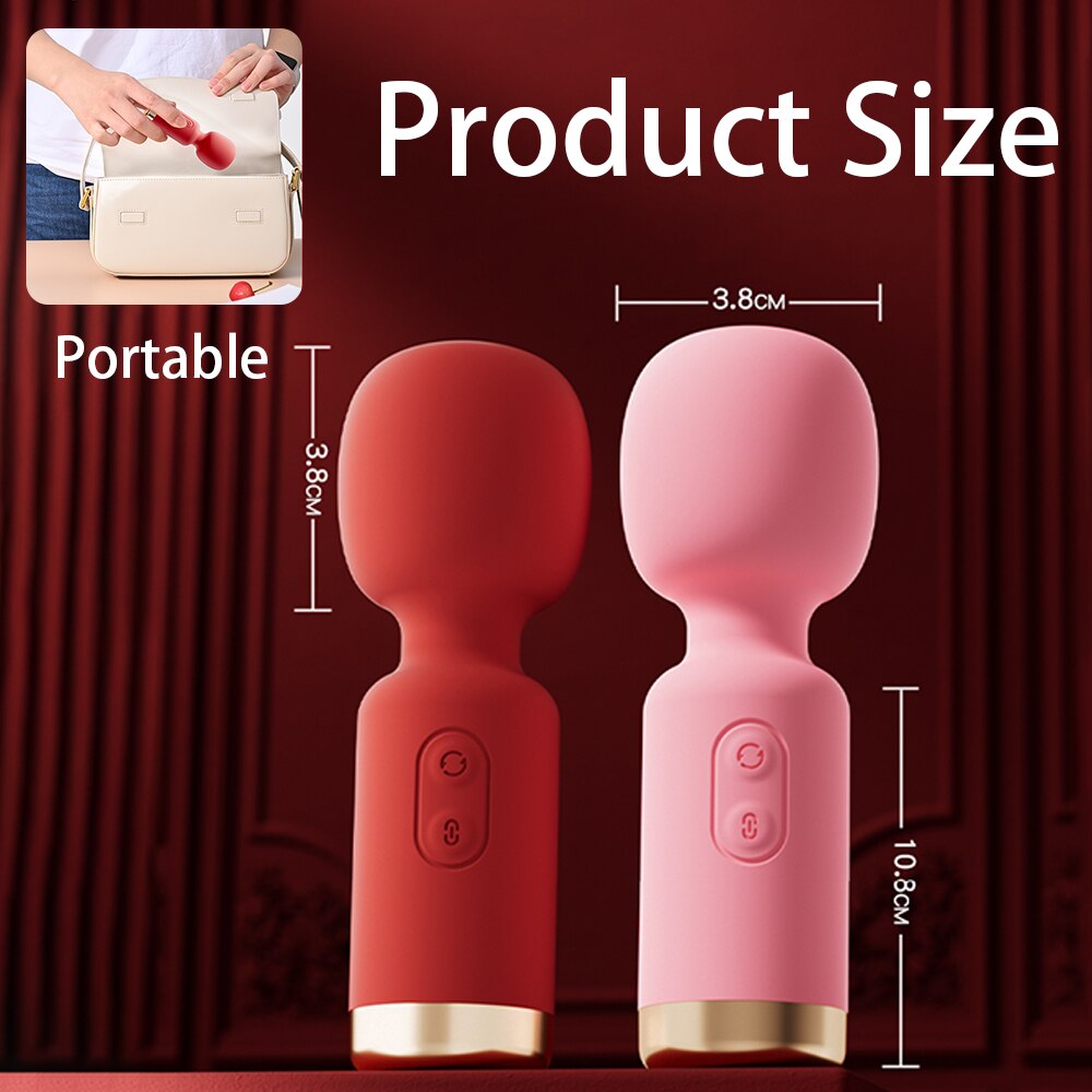 Mini AV Vibrator Magic Wand สำหรับผู้หญิงที่มีประสิทธิภาพ Clitoris Stimulator USB ชาร์จได้แบบพกพา Massager หญิงผู้ใหญ่สินค้าเซ็กซ์ทอย - buysextoyth