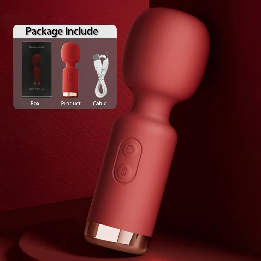 Mini AV Vibrator Magic Wand สำหรับผู้หญิงที่มีประสิทธิภาพ Clitoris Stimulator USB ชาร์จได้แบบพกพา Massager หญิงผู้ใหญ่สินค้าเซ็กซ์ทอย - buysextoyth