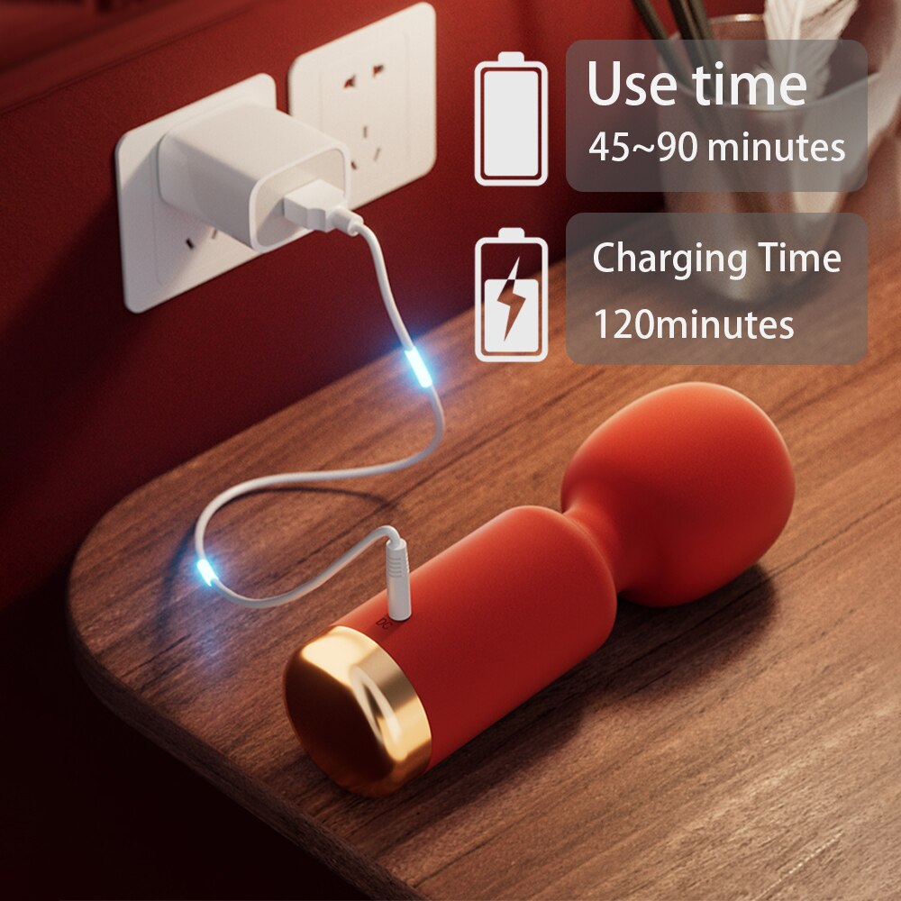 Mini AV Vibrator Magic Wand สำหรับผู้หญิงที่มีประสิทธิภาพ Clitoris Stimulator USB ชาร์จได้แบบพกพา Massager หญิงผู้ใหญ่สินค้าเซ็กซ์ทอย - buysextoyth