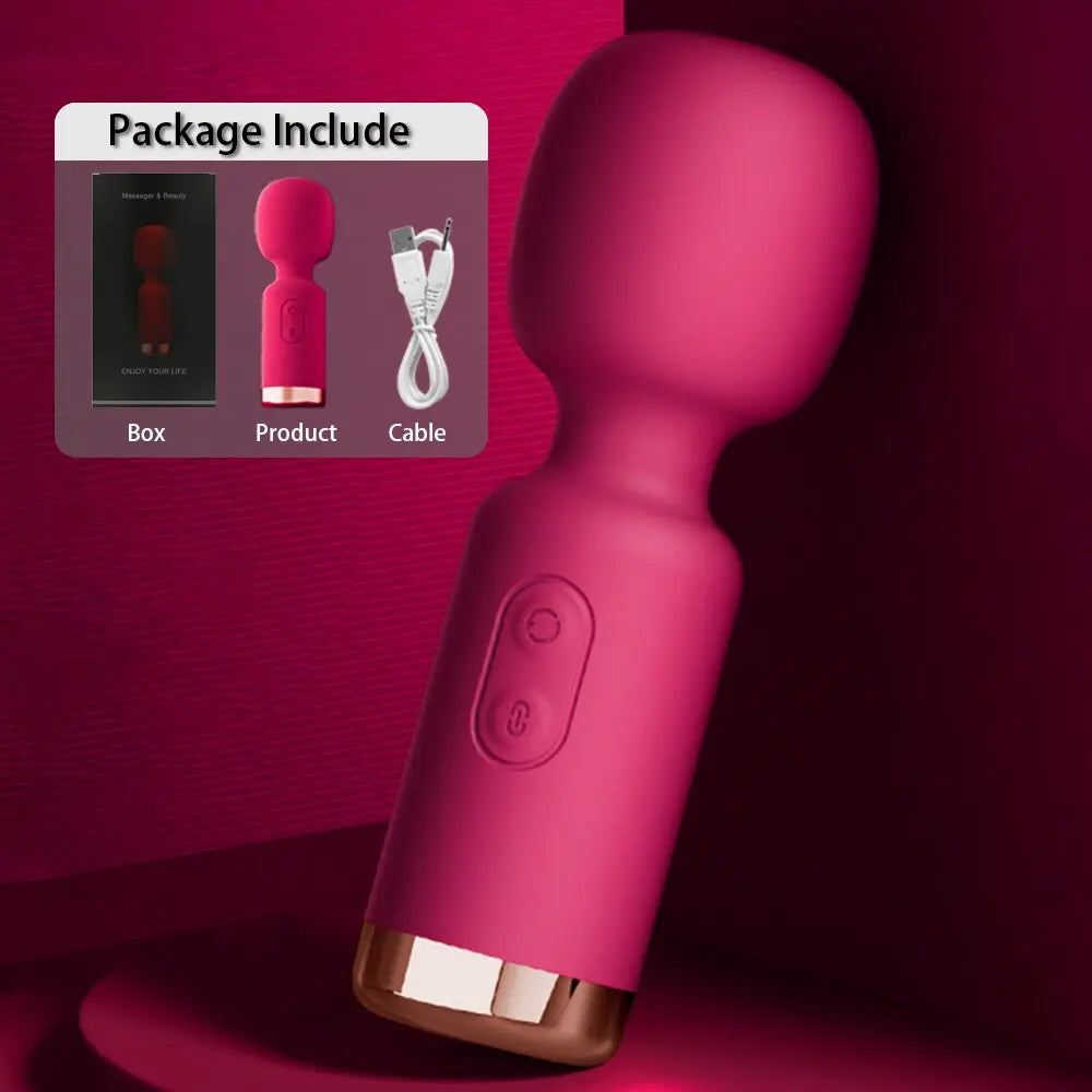 Mini AV Vibrator Magic Wand สำหรับผู้หญิงที่มีประสิทธิภาพ Clitoris Stimulator USB ชาร์จได้แบบพกพา Massager หญิงผู้ใหญ่สินค้าเซ็กซ์ทอย - buysextoyth
