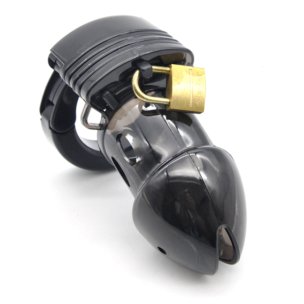 Mini Male Chastity Cock Cage Penis Belt Lock with Four Rings Gay G-spot Stimulator Adults Sex Toys for Man - buysextoyth