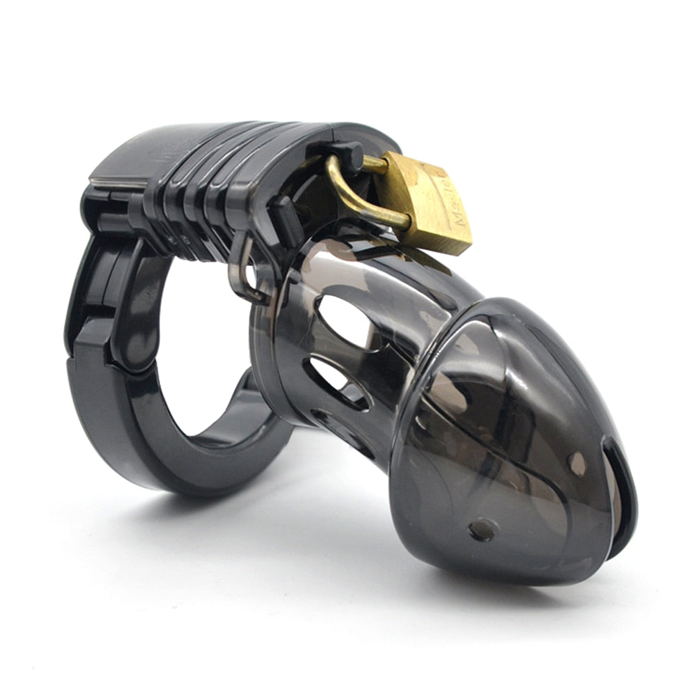 Mini Male Chastity Cock Cage Penis Belt Lock with Four Rings Gay G-spot Stimulator Adults Sex Toys for Man - buysextoyth