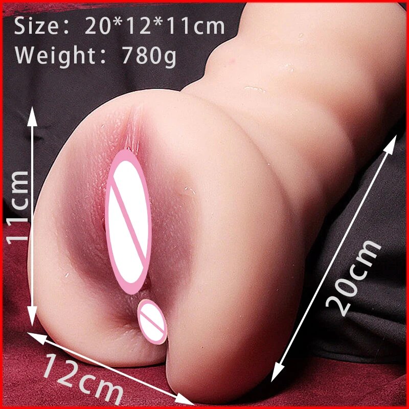 Mini ครึ่งตุ๊กตายางจริงหีความรู้สึกตูดชาย Masturbation ถ้วย Anus Dual Channel สมจริงหีเซ็กซ์ทอย - buysextoyth