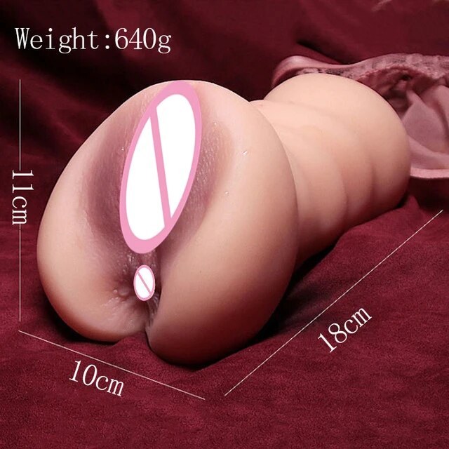 Mini ครึ่งตุ๊กตายางจริงหีความรู้สึกตูดชาย Masturbation ถ้วย Anus Dual Channel สมจริงหีเซ็กซ์ทอย - buysextoyth