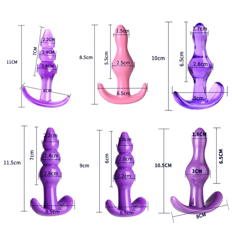 Mini Silicone Anal Plug Beads Jelly Toys Skin Feeling Dildo Adult Sex Toys for Men Butt Plug Sex Products Sex Toys for Women - buysextoyth
