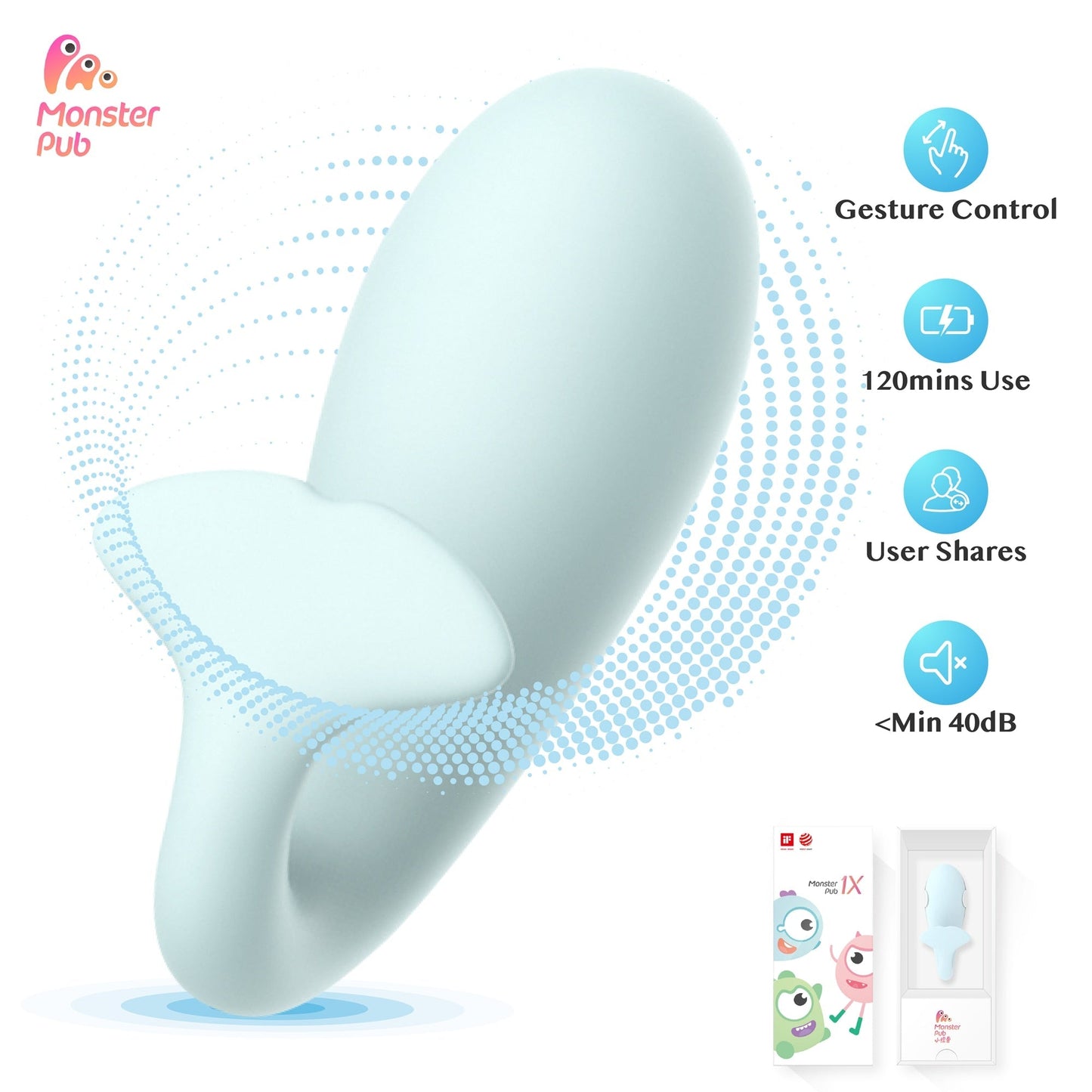 Monster Pub 1X Bluetooth Remote Vibrators Rechargeable Clitoral &amp; G-Spot Sex Toys for Adults 18 Women Masturbator Product - buysextoyth