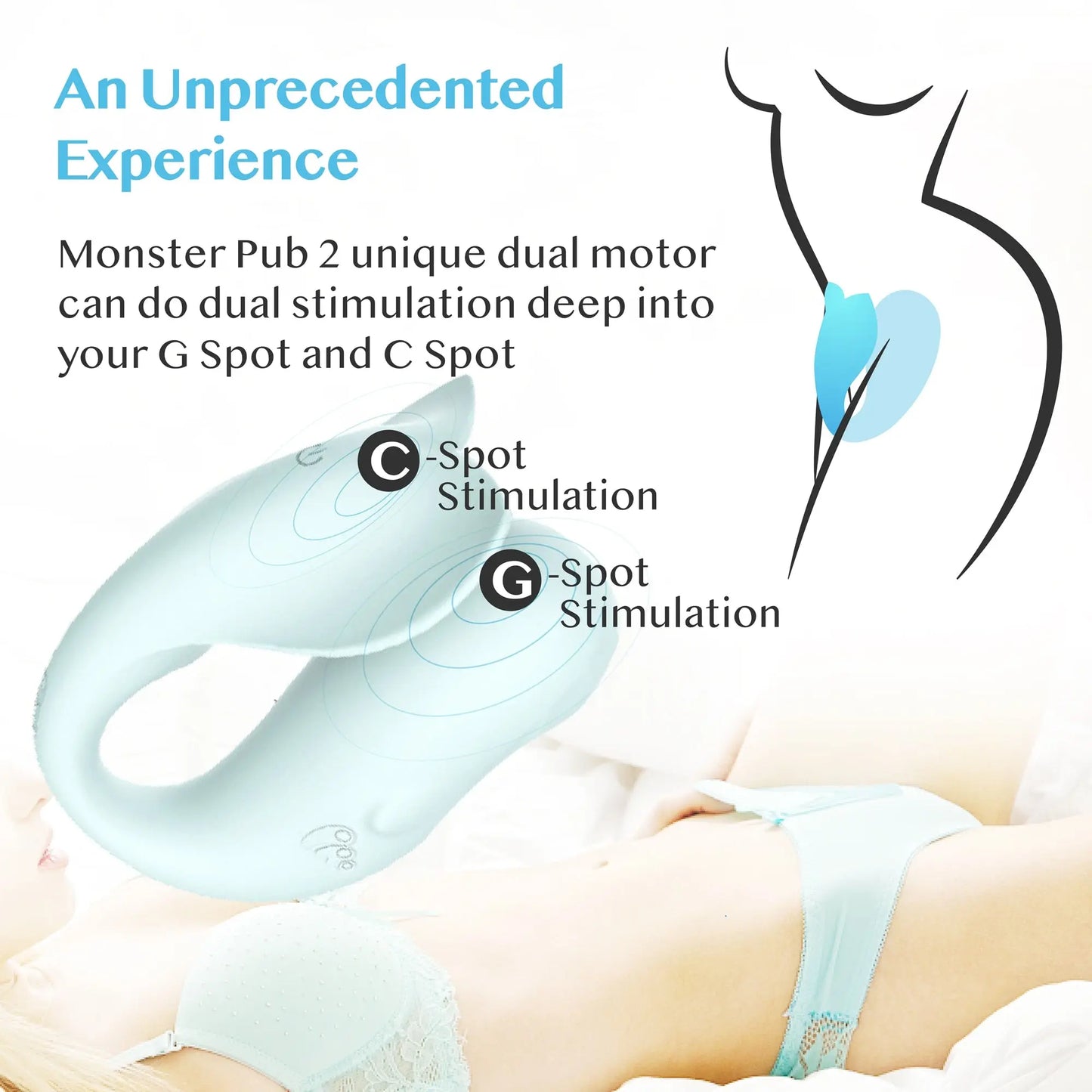 Monster Pub G-Spot Dual Motor Rechargeable Clitoral Vibrator Bluetooth Wireless APP Remote Control Vibrators for Women Sex Toy - buysextoyth