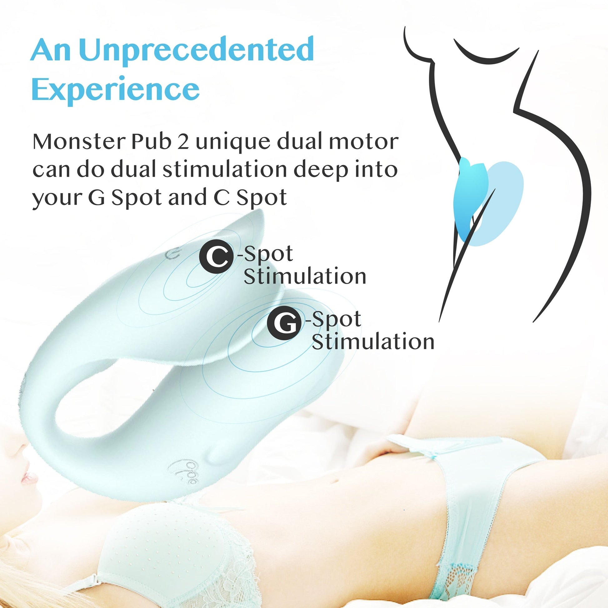 Monster Pub G-Spot Dual Motor Rechargeable Clitoral Vibrator Bluetooth Wireless APP Remote Control Vibrators for Women Sex Toy - buysextoyth