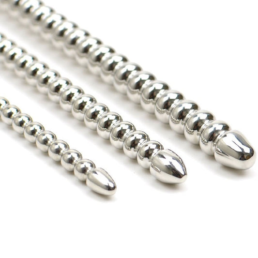NEW Beaded Urethral Dilator Penis Plug Insert Sounding Rods Stainless Steel Stretching Catheters Male Chastity Sex Toys for Men - buysextoyth