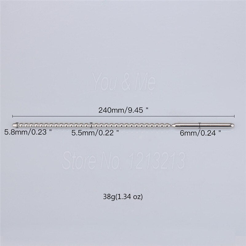 NEW Beaded Urethral Dilator Penis Plug Insert Sounding Rods Stainless Steel Stretching Catheters Male Chastity Sex Toys for Men - buysextoyth