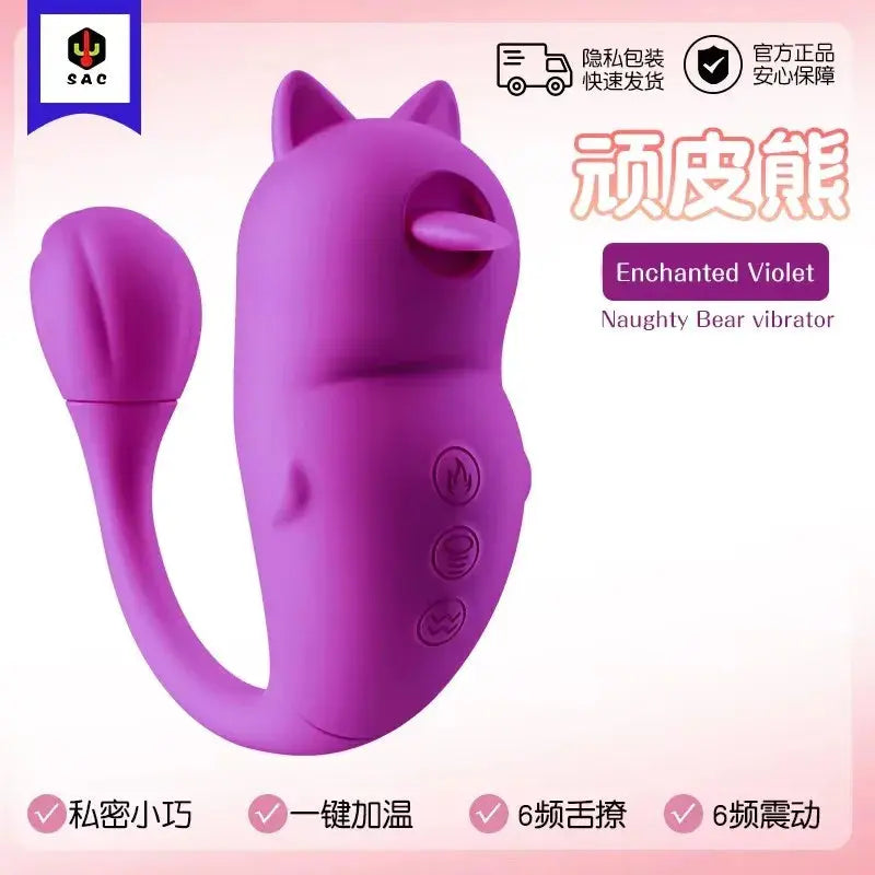 Naughty Bear Av Massage Vibrator Electric Tongue Gun Machine Female Masturbation Device Sex Toys Sex Toys - buysextoyth