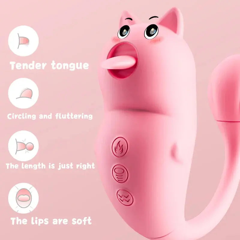 Naughty Bear Av Massage Vibrator Electric Tongue Gun Machine Female Masturbation Device Sex Toys Sex Toys - buysextoyth