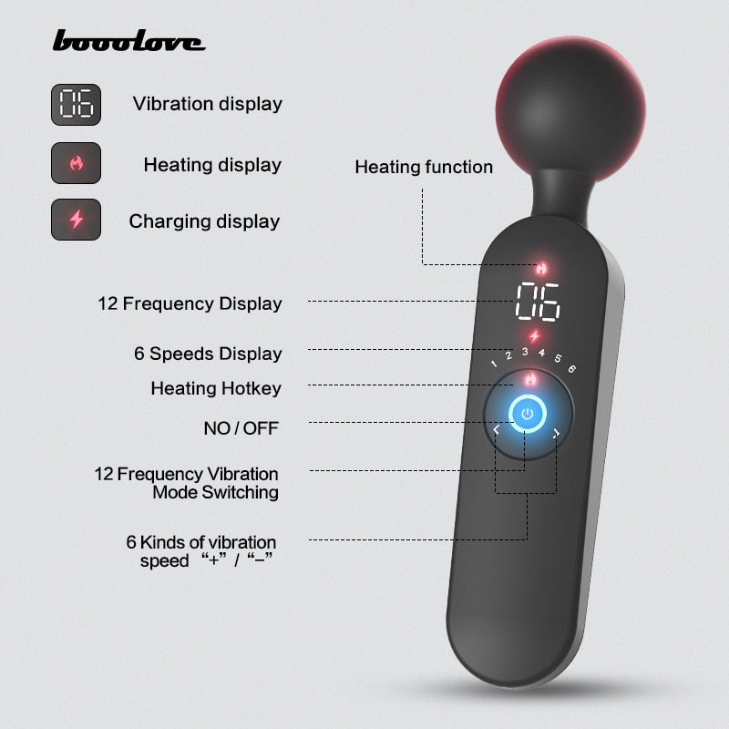 New AV Vibrator Wireless USB Rechargeable Massager Goods Dildos Magic Wand for Women Clitoris Stimulator Sex Toys for Adults 18 - buysextoyth