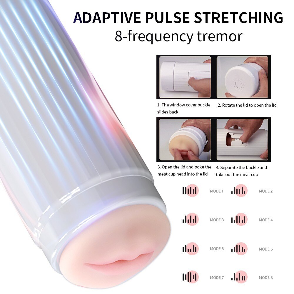New Automatic Telescopic Wearable Male Masturbator Adjustable Articulate Arm Oral Anal Sex Machine Sex Toys for Men Masturbation - buysextoyth
