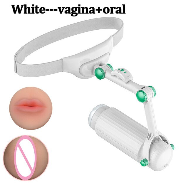 New Automatic Telescopic Wearable Male Masturbator Adjustable Articulate Arm Oral Anal Sex Machine Sex Toys for Men Masturbation - buysextoyth