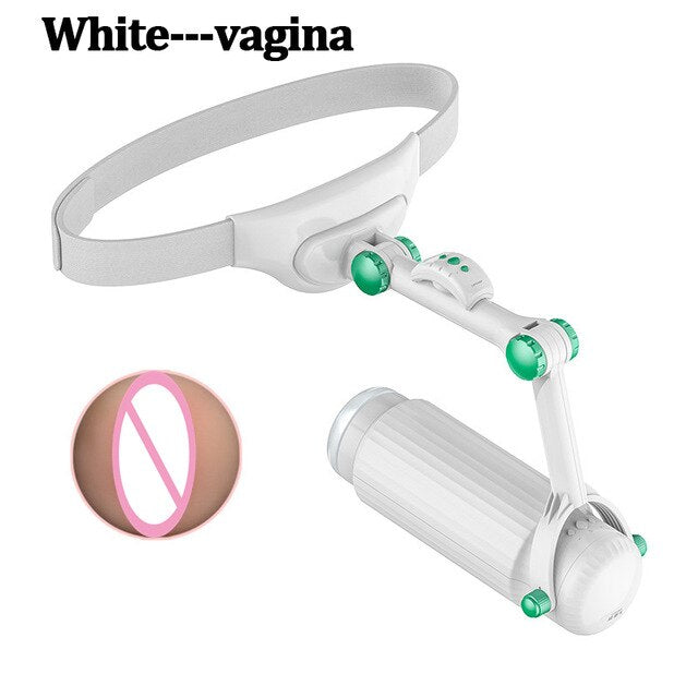 New Automatic Telescopic Wearable Male Masturbator Adjustable Articulate Arm Oral Anal Sex Machine Sex Toys for Men Masturbation - buysextoyth