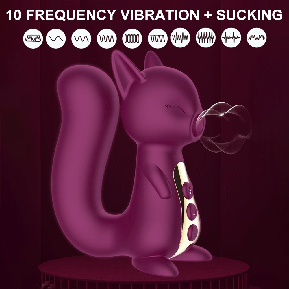 New Big กระรอก Clit Sucker ช่องคลอดดูด Vibrator หญิง Clitoris สูญญากาศกระตุ้นหัวนมของเล่นเซ็กซี่สำหรับผู้หญิง Vibrator - buysextoyth
