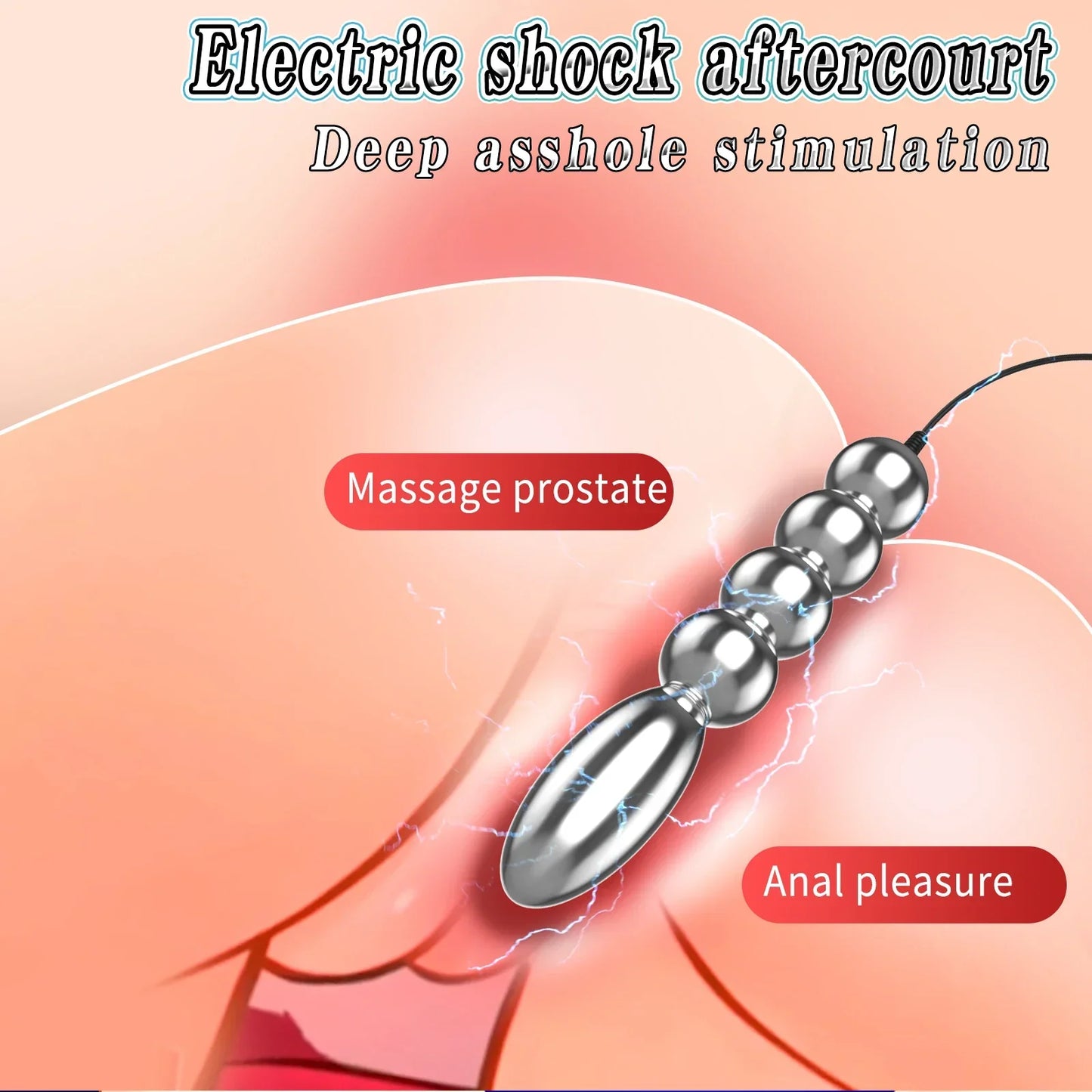 New Dual Output Electric Shock Host Electrosex Electroshock Anal Butt Plug . Electrostimulator Anal Bdsm Adult Sex Toys . E-stim - buysextoyth