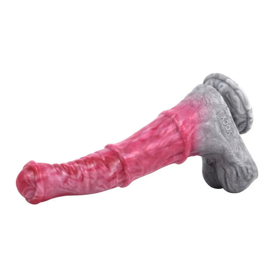 New Liquid Silicone Dildo Gory Raw Meat Color Horse Penis Anus Massage Sex Toys for Women Super Sucker Anal Plug Sex Shop - buysextoyth