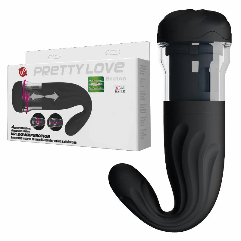 New Pretty Love Recharge Male Automatic Masturbator. Rotation & Retractable Vibrator For Men Masturbador Sex Toys Adult Products - buysextoyth
