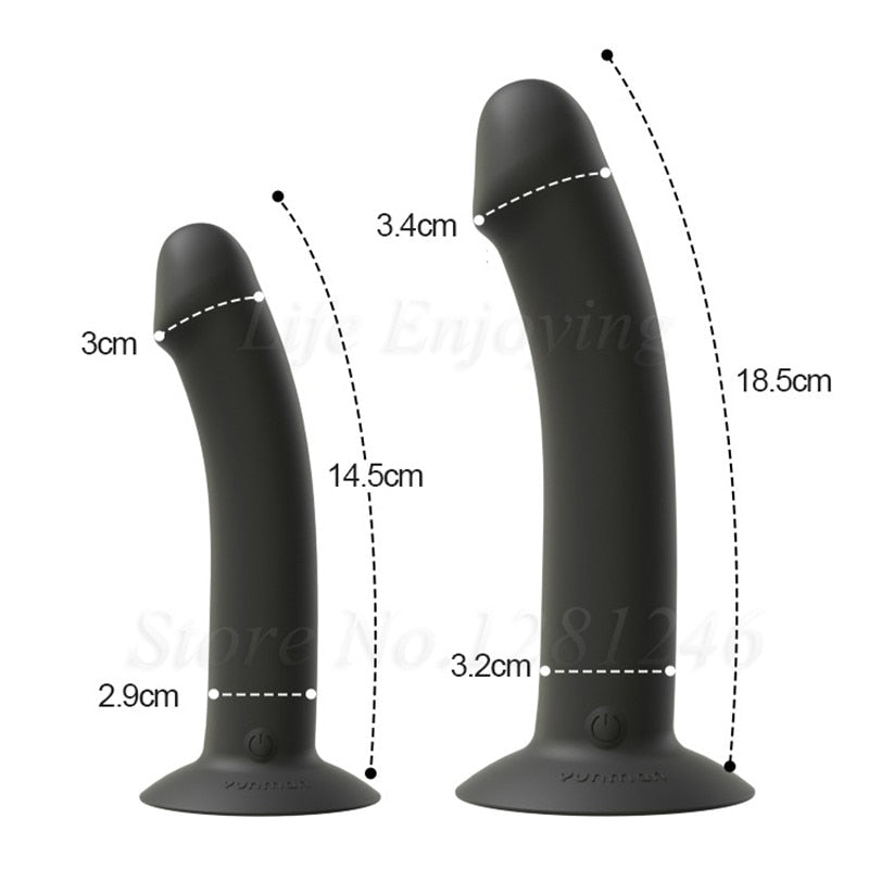 New Unisex Vibrating Anal Butt Plug Prostate Massager Vaginal Stimulator Lesbian Strapon Dildo Vibrator Sex Toys for Man Woman - buysextoyth