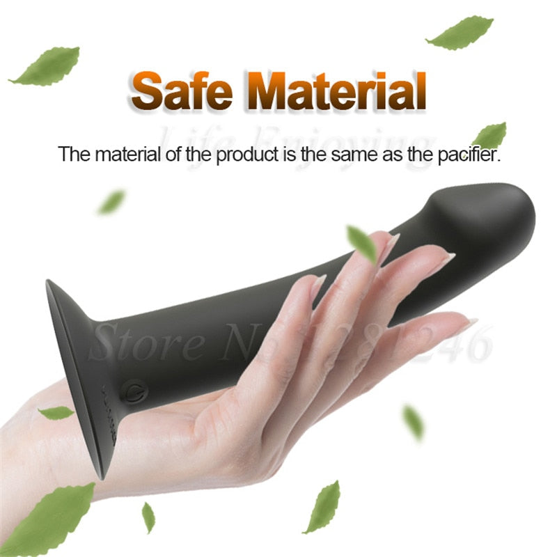 New Unisex Vibrating Anal Butt Plug Prostate Massager Vaginal Stimulator Lesbian Strapon Dildo Vibrator Sex Toys for Man Woman - buysextoyth