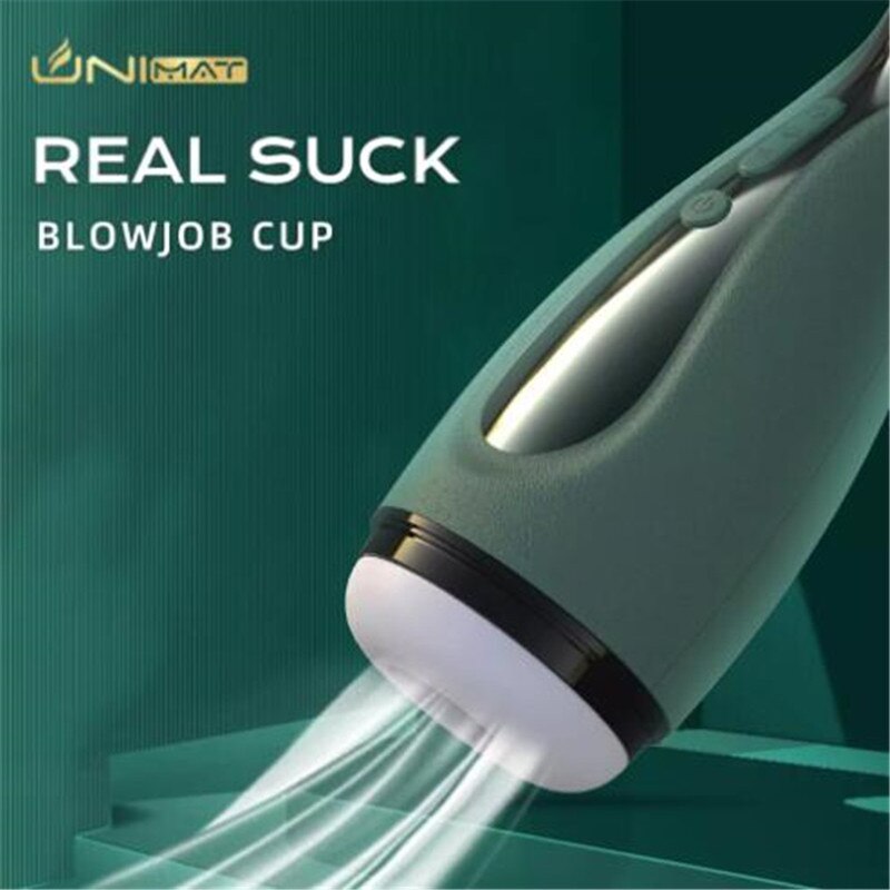 New Upgrade Real Air Sucking Masturbator Blowjob Deep Throat Vibration Automatic Suction Oral Sex Cup Adult Intimate Toy for Men - buysextoyth