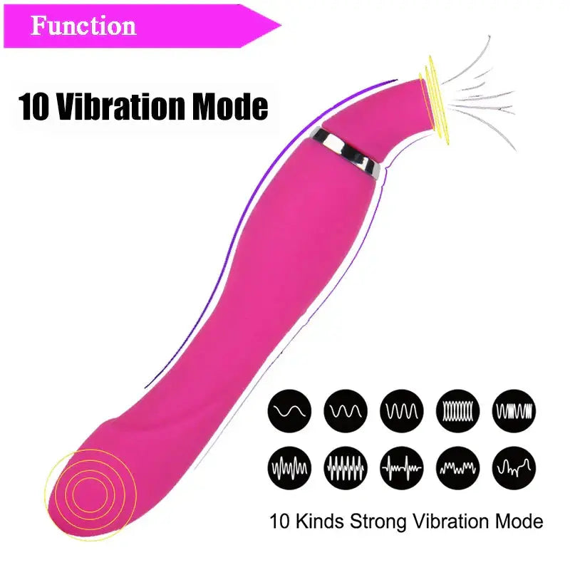 Nipple Clit Sucking Vibrator AV Magic Vibrating Masturbation Vigina Massage Climax Fetish Suction Vibrator Sex Toys for Women - buysextoyth