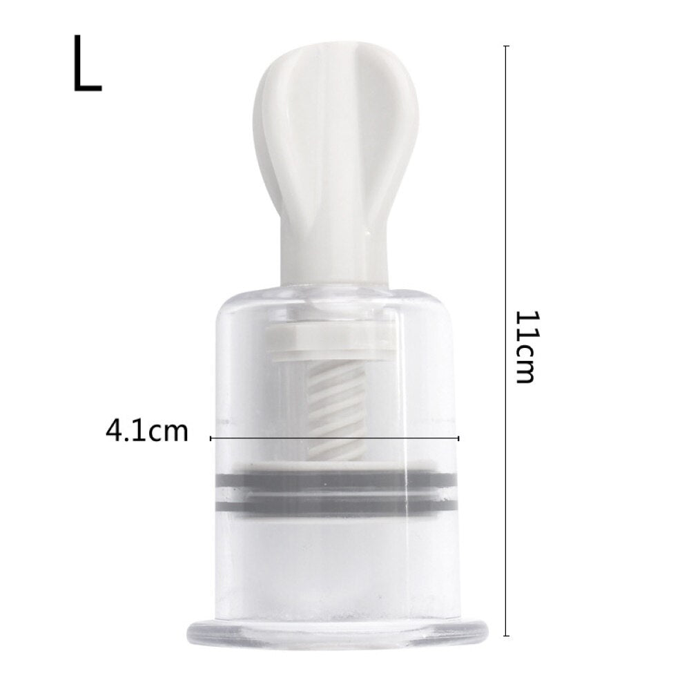 Nipple Vacuum Cup Sucker Pump Breast Enlargement Enhancer Stimulator Sex Toy Body Massage Cans Suction Enhancer Anti Cellulite - buysextoyth