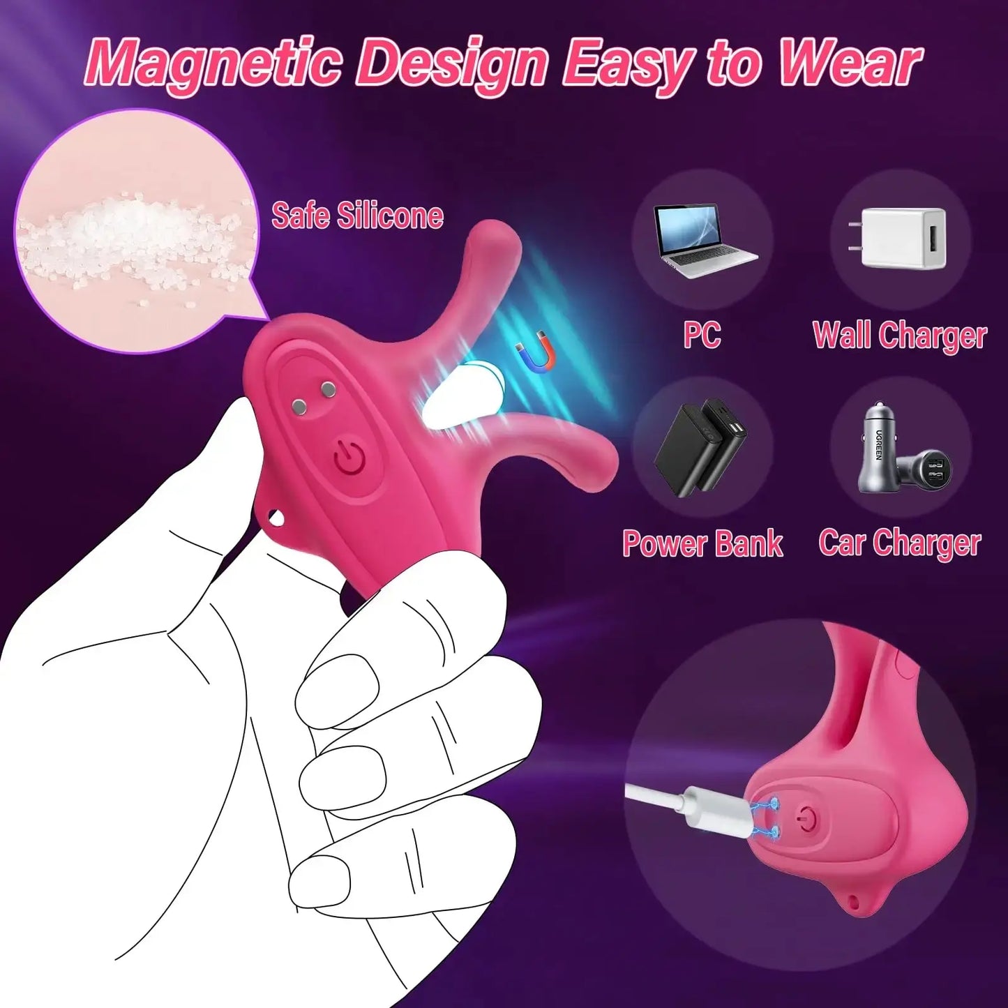 Nipple Vibrator Vibrating Nipple Clamps Women Sex Toys Clip Breast Massage Stimulation Masturbator BDSM Adult Toys for Female - buysextoyth