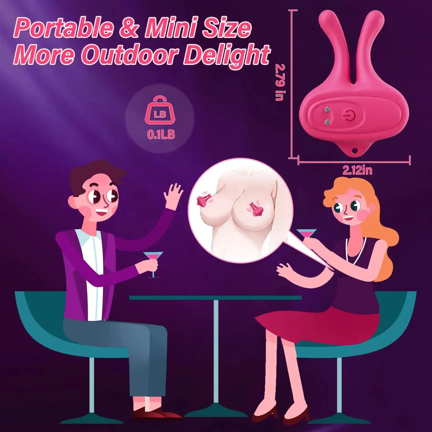 Nipple Vibrator Vibrating Nipple Clamps Women Sex Toys Clip Breast Massage Stimulation Masturbator BDSM Adult Toys for Female - buysextoyth
