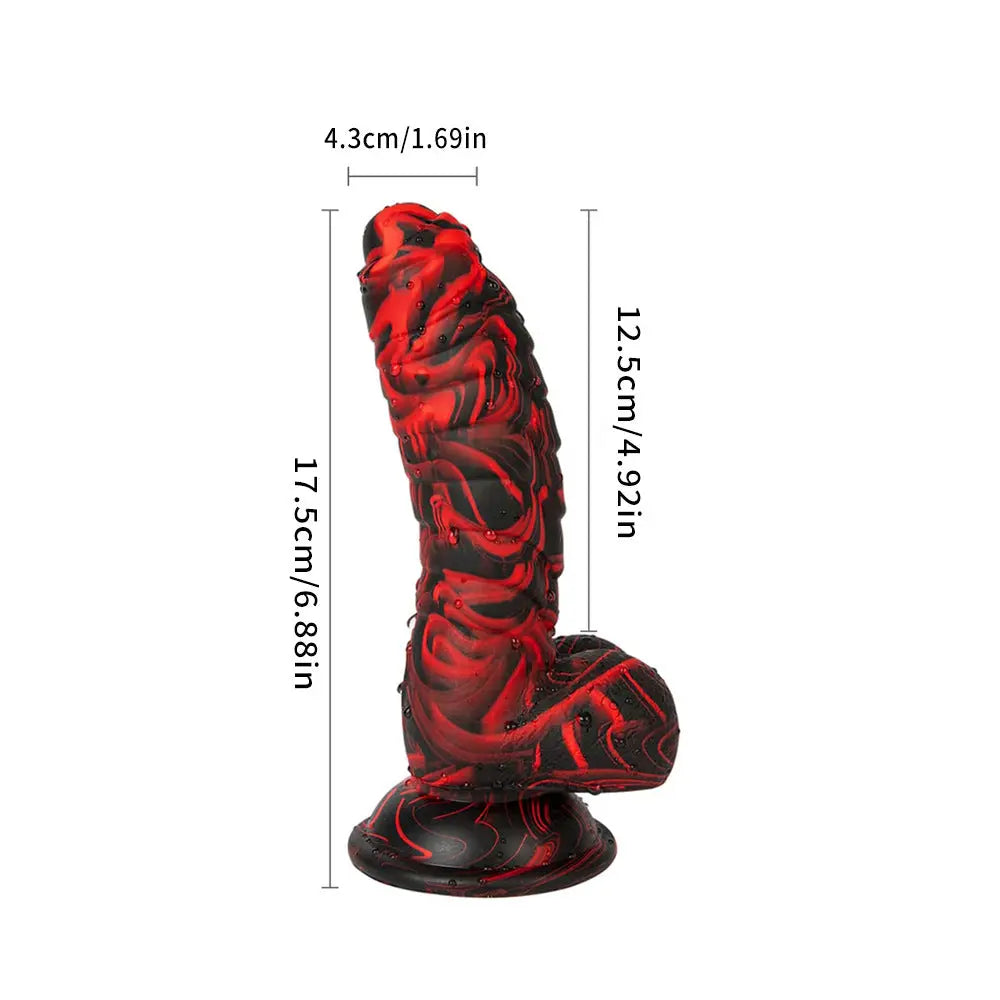 Couple's World Mixed Color Alien Dinosaur Scales Simulation Dildo Women's Liquid Silicone Dild Sexy Masturbator - buysextoyth