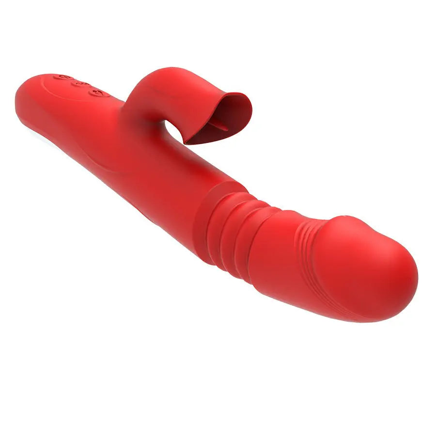 ความร้อนหมุน Vibrator Telescopic G Spot Dildo Vibrator Anal Clit Stimulator หญิง Masturbation เซ็กซ์ทอยสำหรับผู้หญิง - buysextoyth