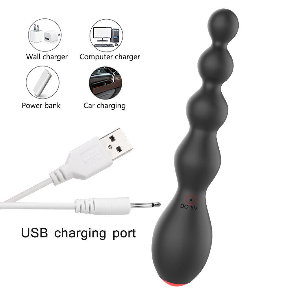 OLO Anal Beads Vibrator Prostate Massager 10 Speed Erotic Sex Toy for Women Clitoris Stimulator Vibrating Butt Plug - buysextoyth