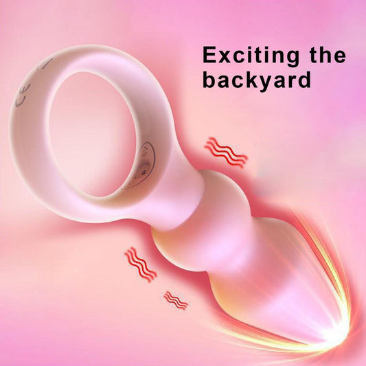OLO Anal Plug Skin-friendly Smooth Universal 10 Frequency Vibration Silicone Female Prostate Massager Anal Beads Couple Sex Toys - buysextoyth