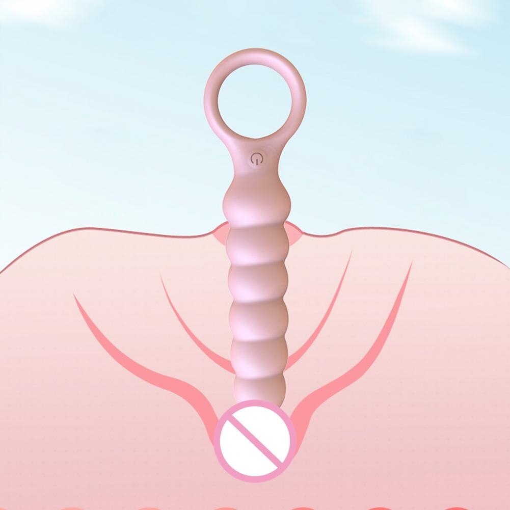 OLO Anal Plug Skin-friendly Smooth Universal 10 Frequency Vibration Silicone Female Prostate Massager Anal Beads Couple Sex Toys - buysextoyth