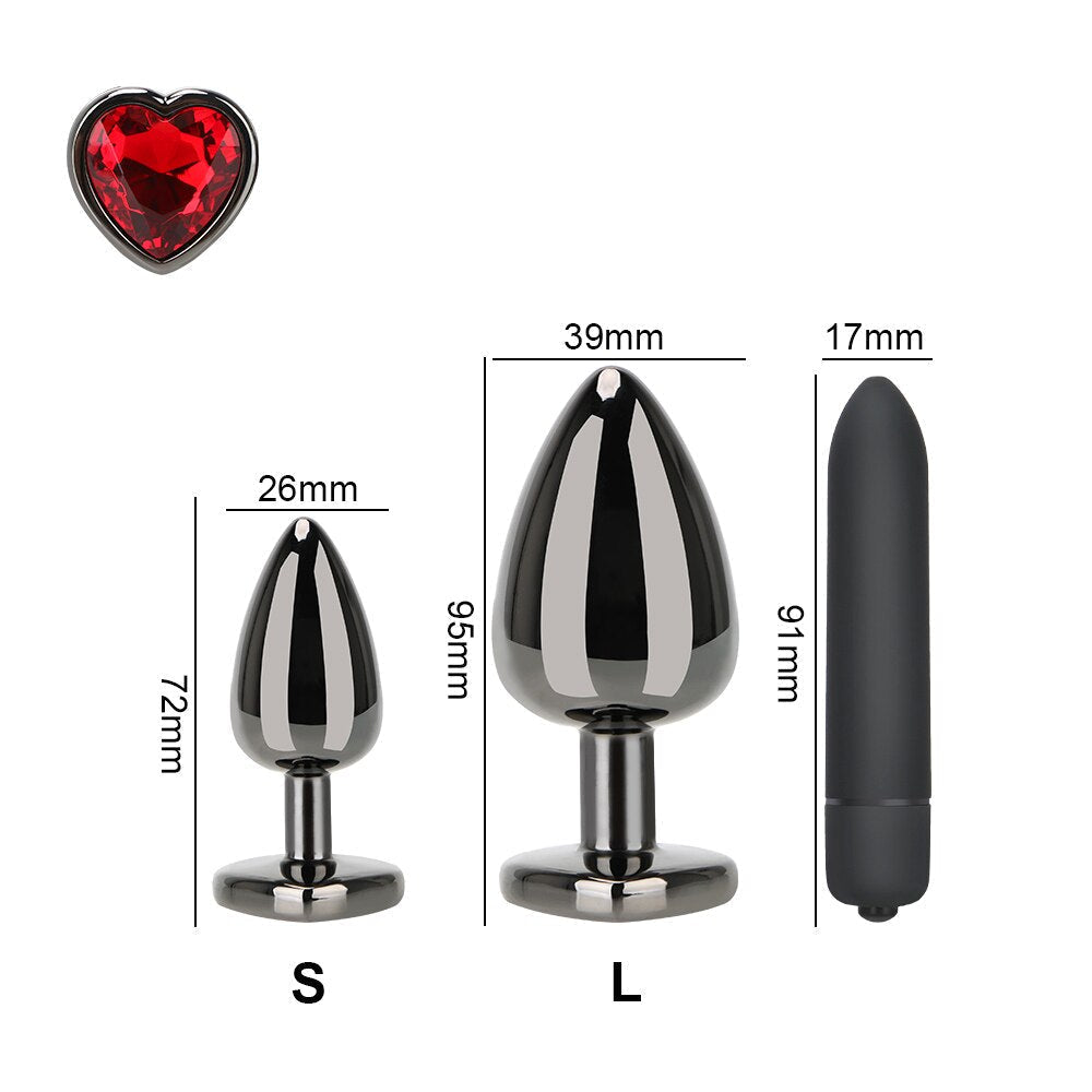 OLO S/M/L Butt Plug Bullet Vibrator Prostate Massager Multispeed Anal Plug Couple Anus Dilator Sex Toys for Men Women - buysextoyth