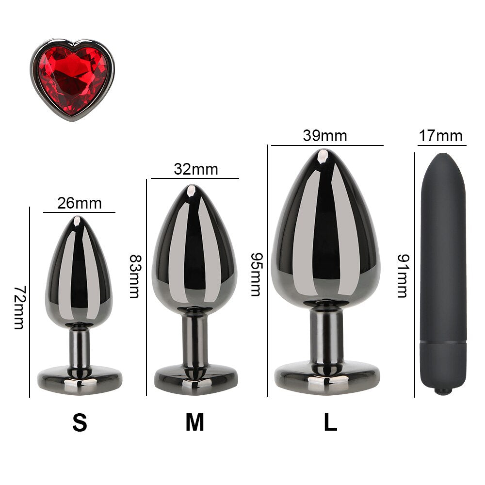 OLO S/M/L Butt Plug Bullet Vibrator Prostate Massager Multispeed Anal Plug Couple Anus Dilator Sex Toys for Men Women - buysextoyth