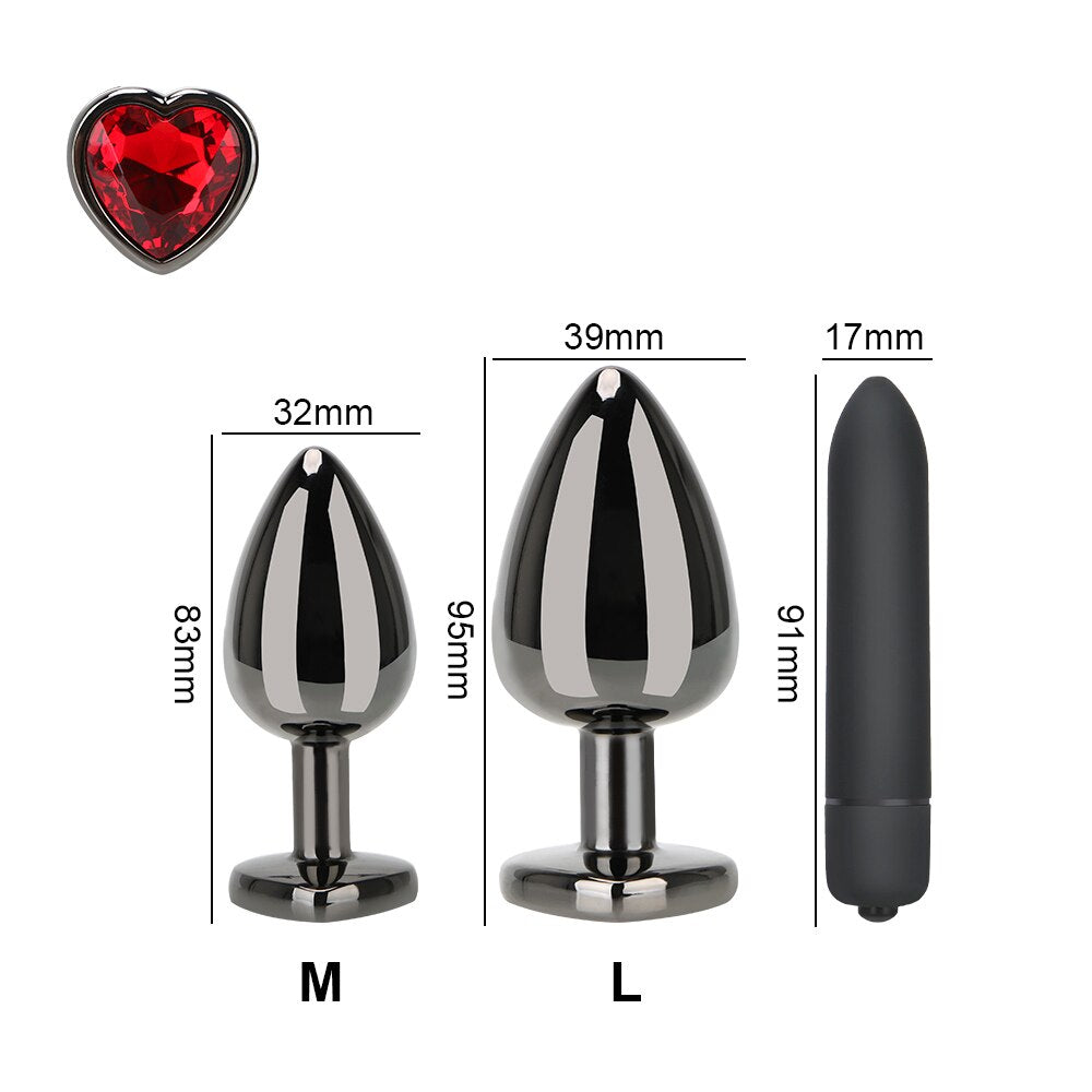 OLO S/M/L Butt Plug Bullet Vibrator Prostate Massager Multispeed Anal Plug Couple Anus Dilator Sex Toys for Men Women - buysextoyth