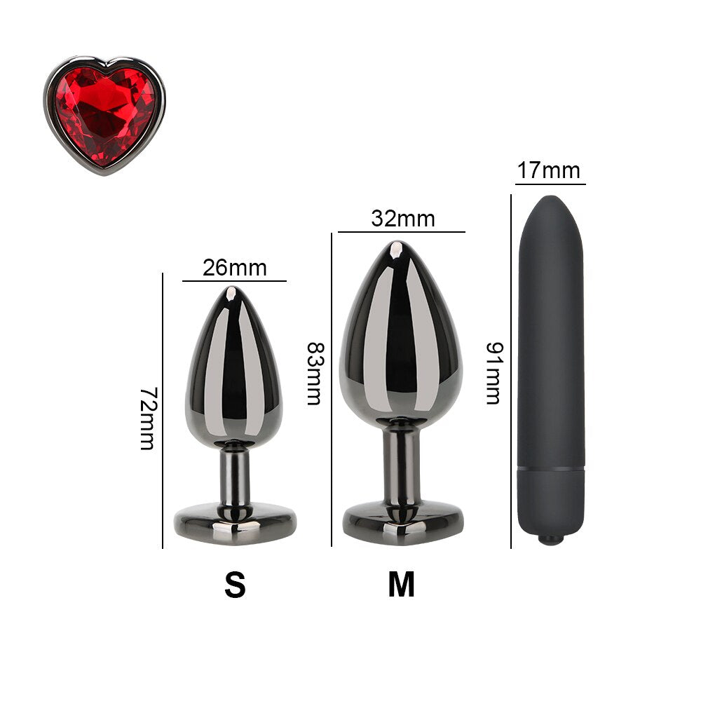 OLO S/M/L Butt Plug Bullet Vibrator Prostate Massager Multispeed Anal Plug Couple Anus Dilator Sex Toys for Men Women - buysextoyth