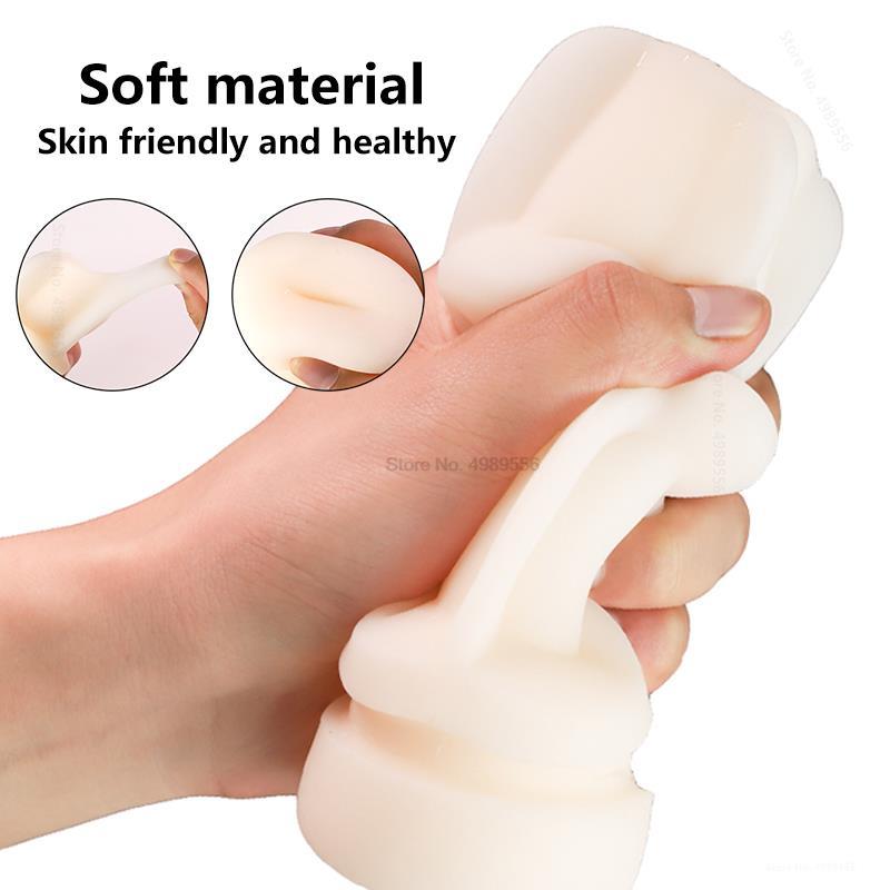ซิลิคอนตุ๊กตายาง Oral Sex Masturbation ถ้วยสำหรับชาย Masturbator นุ่มของเล่นเซ็กซี่ตุ๊กตาพ็อกเก็ตสำหรับเพศผู้ใหญ่อุปกรณ์18 + - buysextoyth