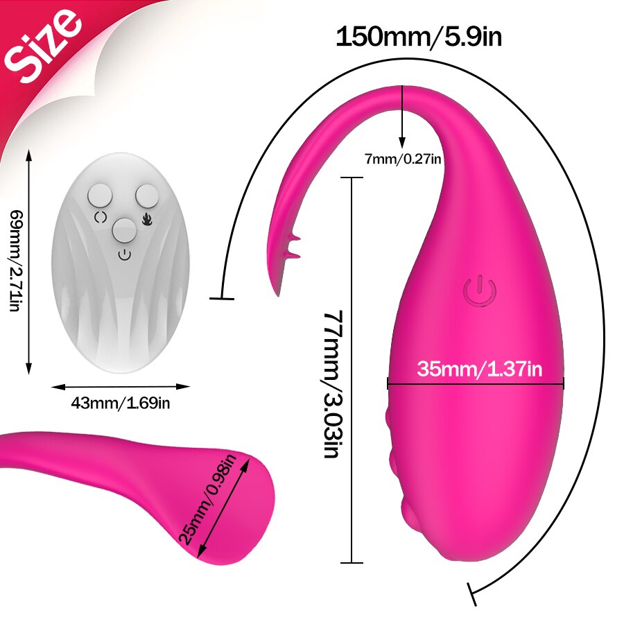 POMELOK Vibrator for Women Wireless Remote Vibrating Egg Vagina G-Spot Anal Stimulation Wear Vibrator Panties Sex Toy for Couple - buysextoyth