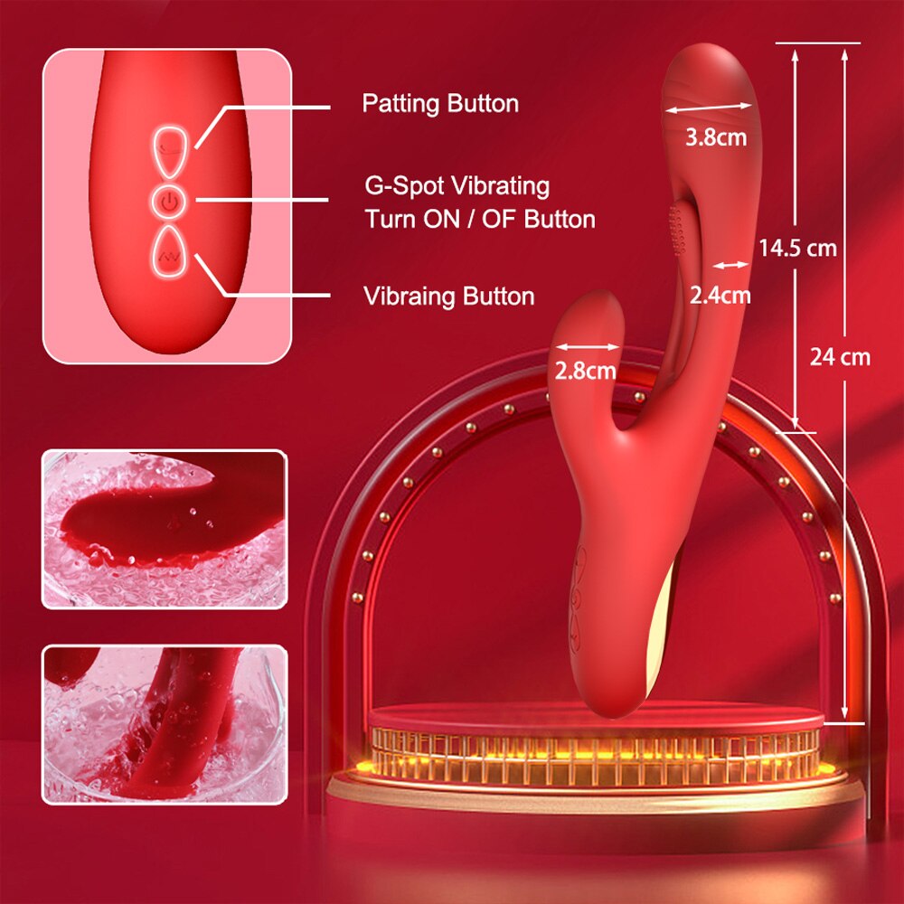 กระต่าย Patting Vibrator Clitoris ผู้หญิง Stimulator Massager ที่มีประสิทธิภาพ G Spot Vibrating เซ็กซ์ทอยหญิง Masturbator ผู้ใหญ่สินค้า - buysextoyth