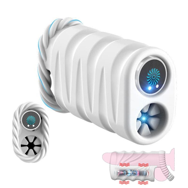 Penis Delay Trainer Blowjob Male Masturbation Vibrator Automatic Oral Orgasm Sex Glans Stimulate Massager Adult Sex Toys for Men - buysextoyth