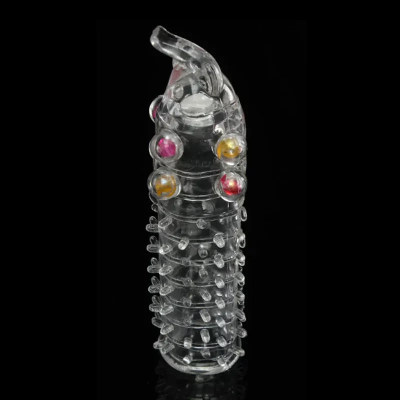Penis Extender Sleeve Reusable Condoms Penis Enhancer Delay Ejaculation Sex Toys for Men Adult Lock Sperm Cock Ring Sex Shop - buysextoyth